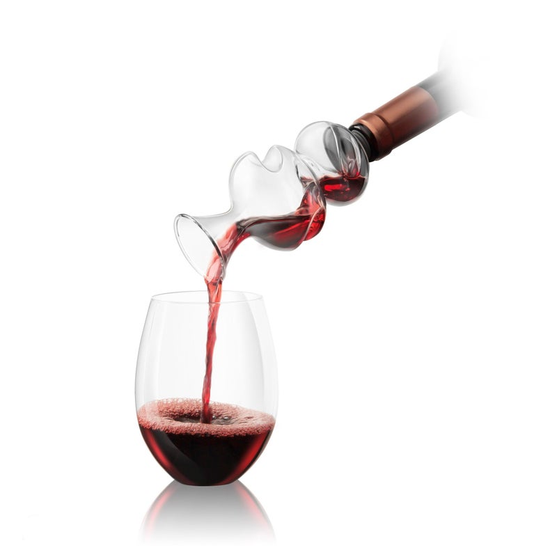 Final Touch Conundrum Bottle Wine Aerator - Instant Oxygenation, Multi-Stage Aeration System, Enhances Flavor & Aroma, No Wait Decanting, Ideal for Wine Tasting (WA80) - Image 1